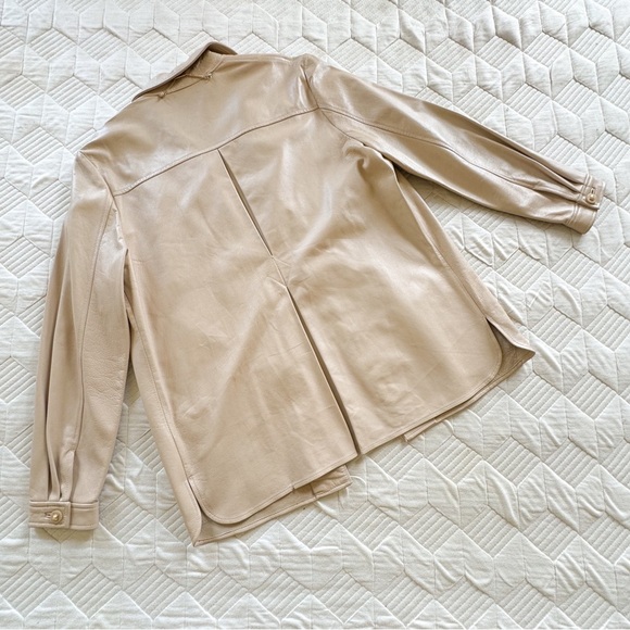 ST. JOHN Sport Leather Jacket By Marie S Italy Luxury (read) - Picture 2 of 7